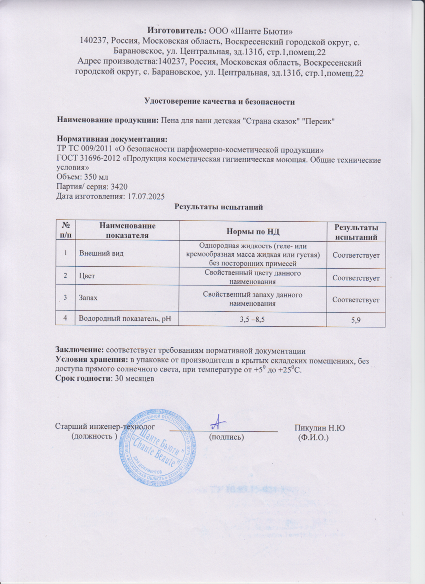 Паспорт №072025